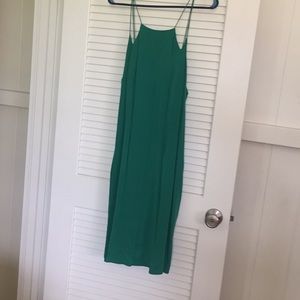 Green silk midi tibi